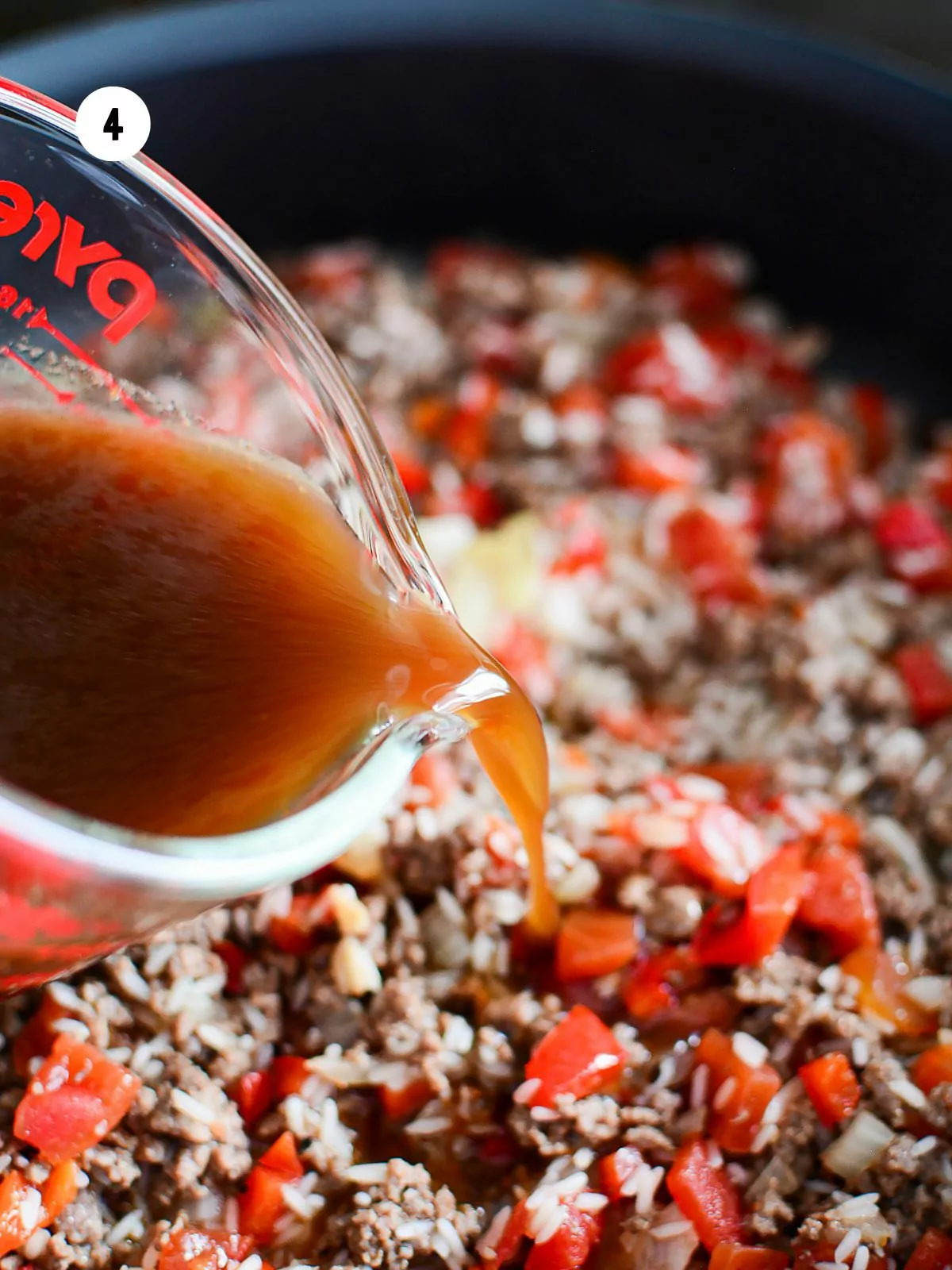 Add the beef broth
