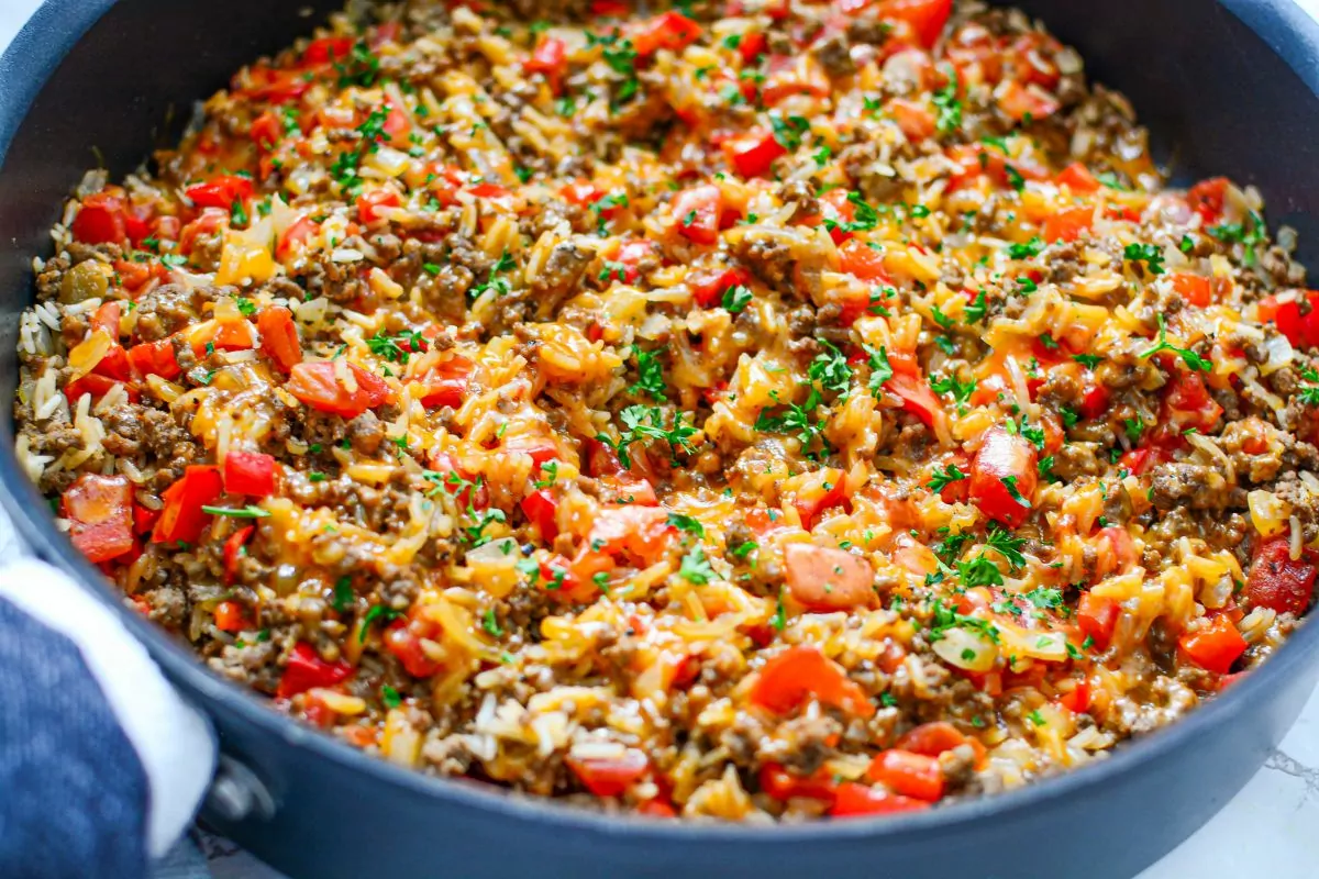 South of the Border Casserole in a large skillet