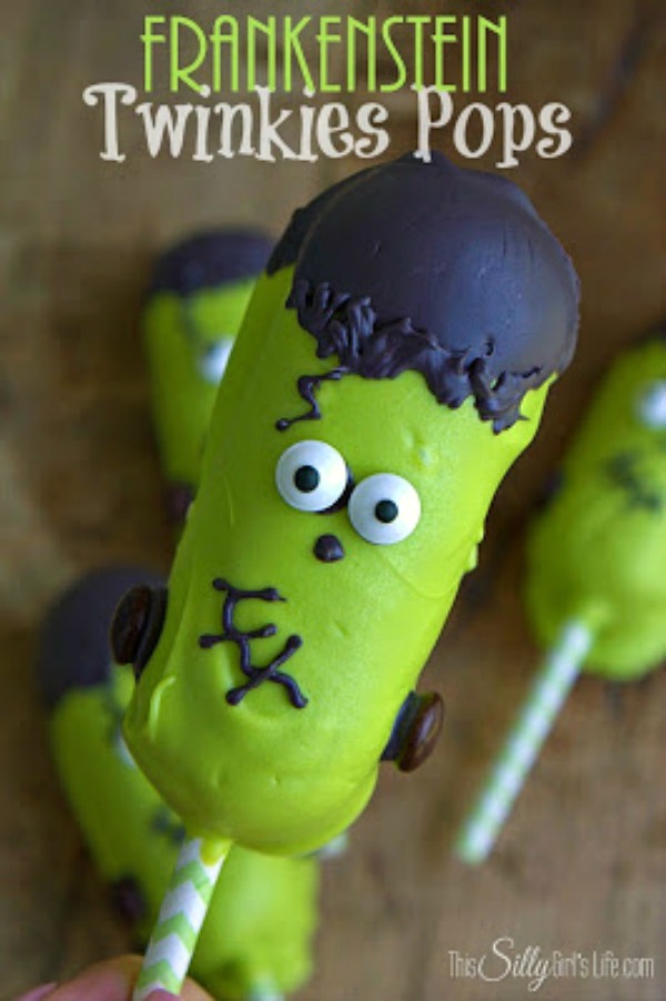Frankenstein Twinkie Pops from This Silly Girl's Life
