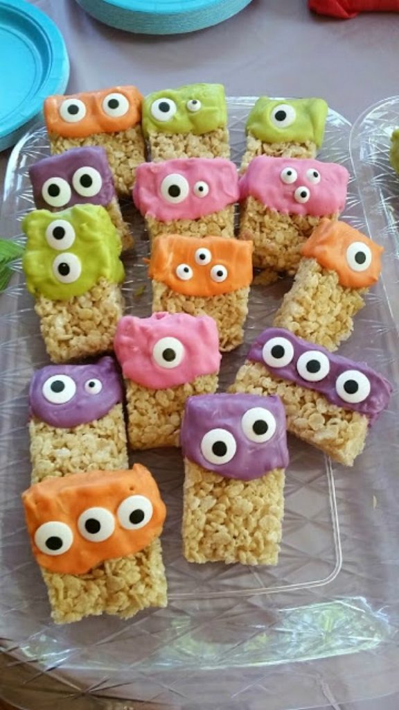 Monster Rice Krispie Treats from A Girl after My Own Heart...