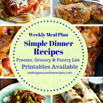 Weekly Meal Plan: Simple Dinner Recipes