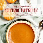 Homemade pumpkin pie 6 ingredients from Walking on Sunshine Recipes