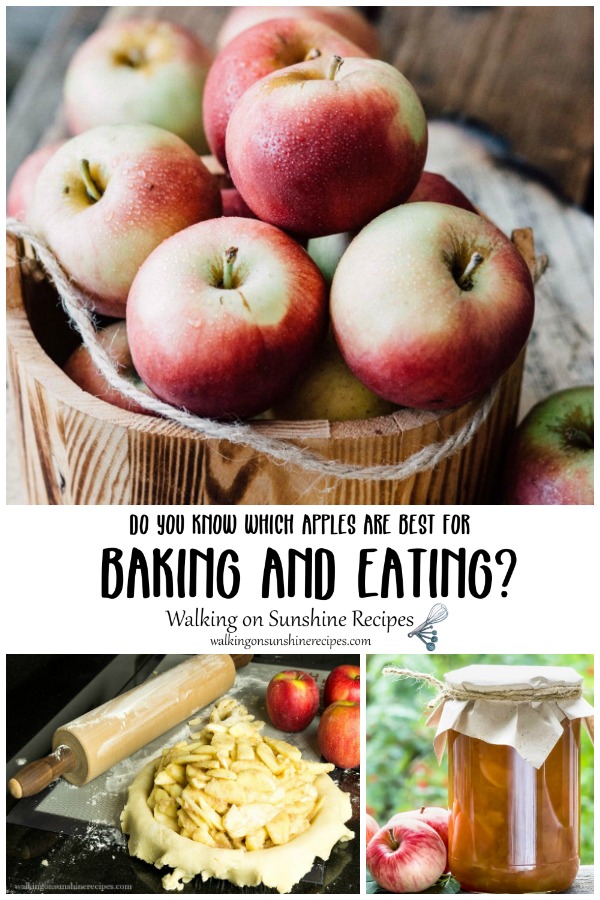 Apples for baking and for eating. 