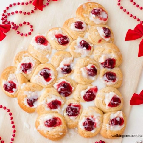 Christmas Tree Cream Cheese Danish