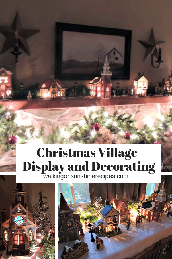 Department 56 Village Display in our home.  Come see how I decorate our home for Christmas with our Department 56 Village Collection. 