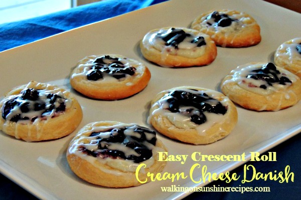 Blueberry Cream Cheese Danish | Walking on Sunshine Recipes