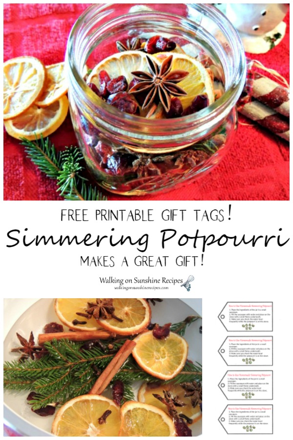 Simmering Potpourri - A Great Christmas Gift Idea | Walking on Sunshine