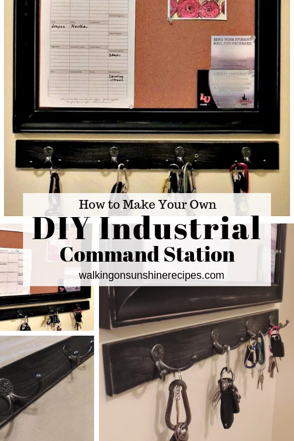 DIY Industrial Message Center for under $50 to help you organize your home! 