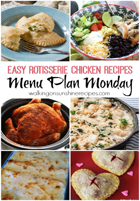 5 Easy Rotisserie Chicken Recipes - Menu Plan Monday| Walking On ...