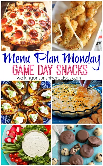 Recipes for the perfect snacks to make for your family and friends for the BIG GAME this week from Walking on Sunshine Recipes.  