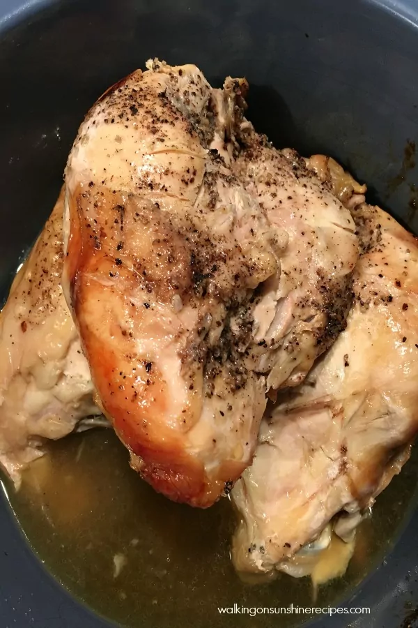 Chicken cooked in the crock pot