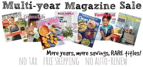 Multi-Year Magazine Sales from Walking on Sunshine Recipes.