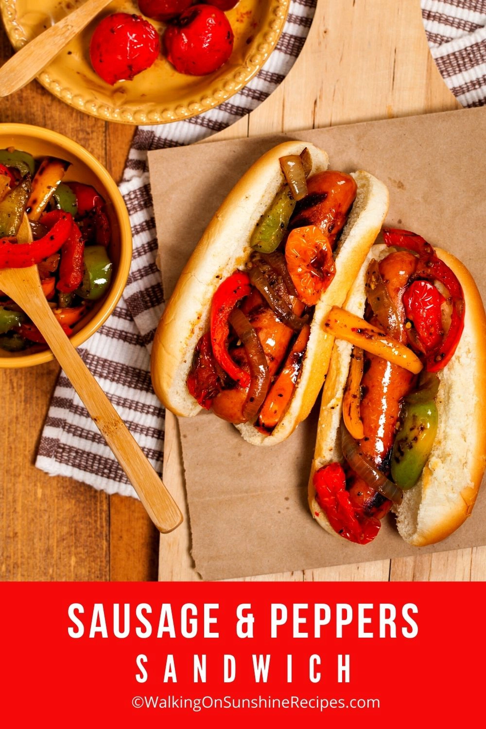 Sausage and Peppers Sandwich.