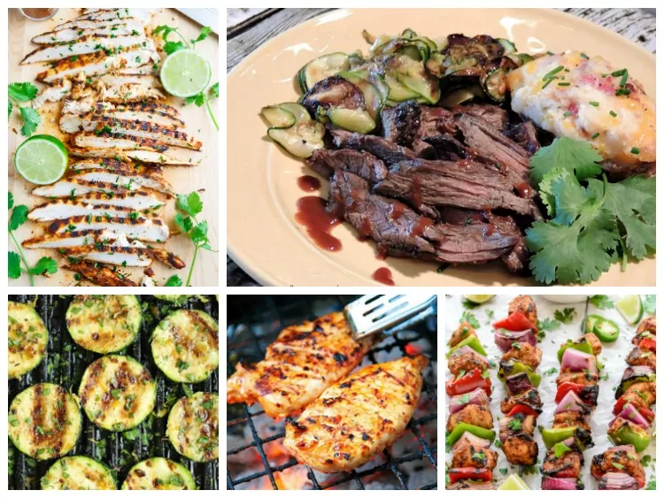 Grilled Recipes Weekly Meal Plan from Walking on Sunshine Recipes