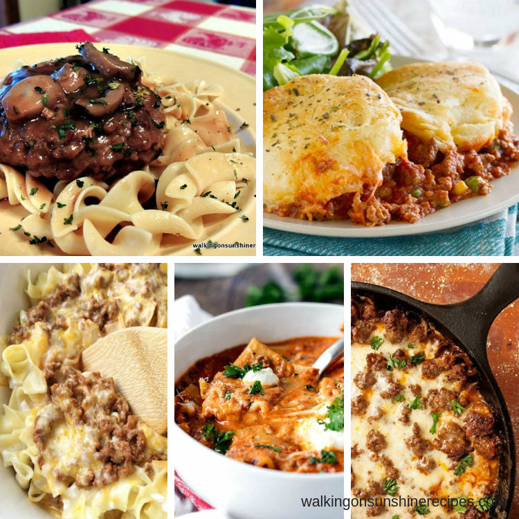 5 delicious recipes that all start out with ground beef.