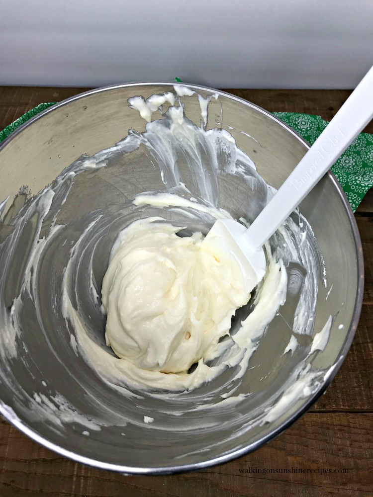 Cream Cheese Mixture in Mixing Bowl for Danish