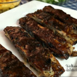 BBQ Ribs from Walking on Sunshine Recipes made in the Crock Pot and Finished on the Grill