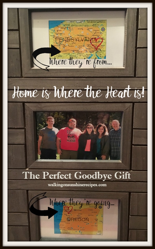 A great and easy photo frame project to make for family members when they're moving away is this week's Thursday's Tip from Walking on Sunshine Recipes. 