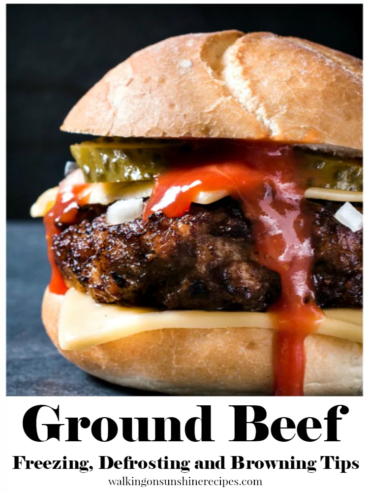 How to freeze ground beef along with tips for browning and defrosting.