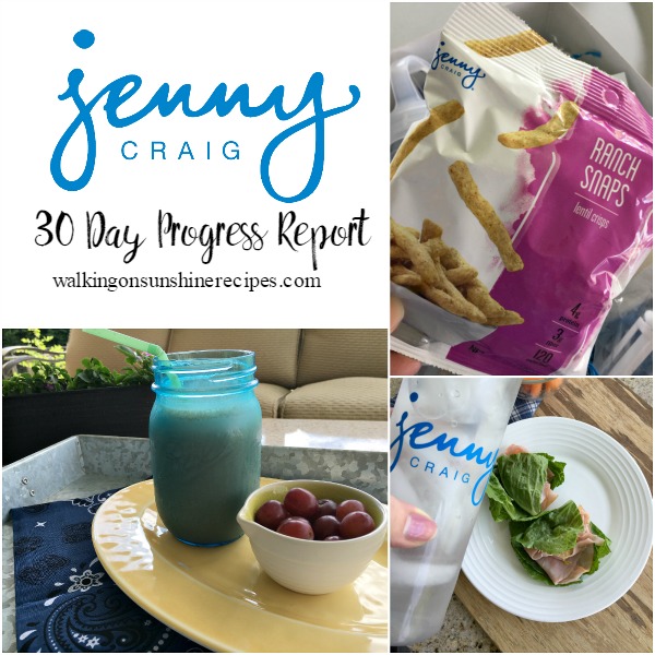 Jenny Craig Weight Loss 6 Week Progress Report from Walking on Sunshine Recipes. 