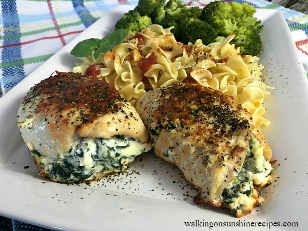 Chicken Stuffed with Ricotta Cheese and Spinach