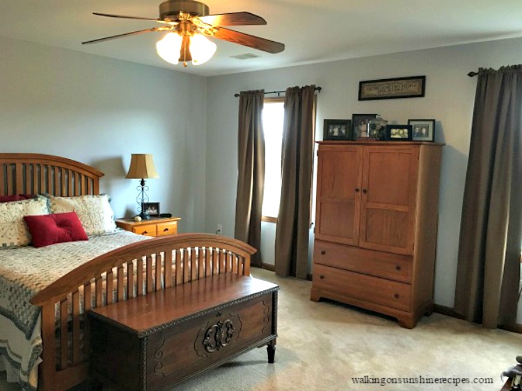 Master Bedroom Makeover with Painting Tips from Walking on Sunshine Recipes