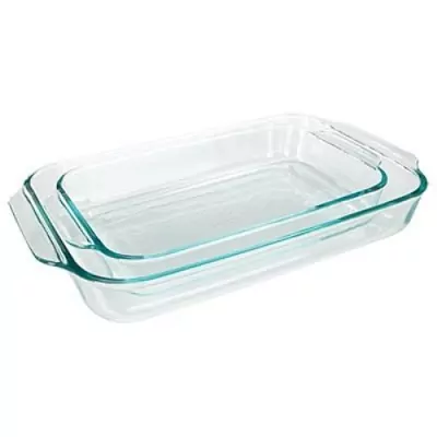 Basics Clear Oblong Glass Baking Dishes