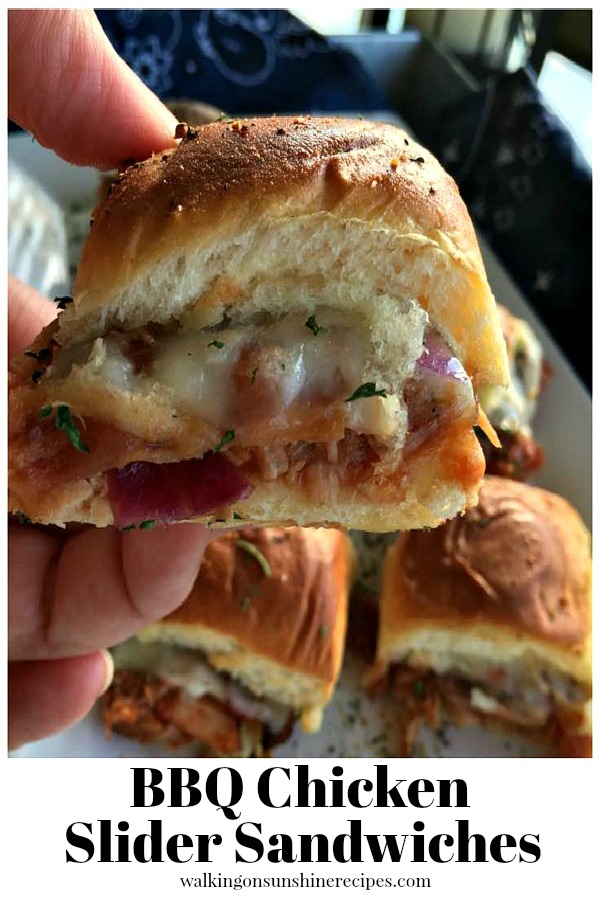 BBQ Chicken Slider Sandwiches from Walking on Sunshine Recipes