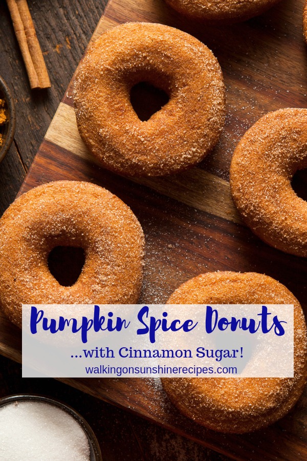 Pumpkin Spice Donuts from a Spice Cake Mix canned pumpkin puree.