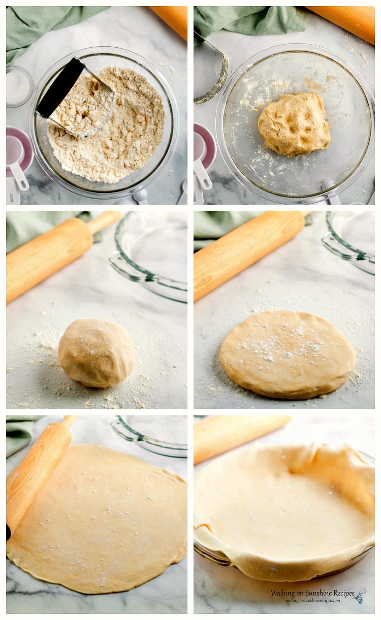 Making homemade pie dough