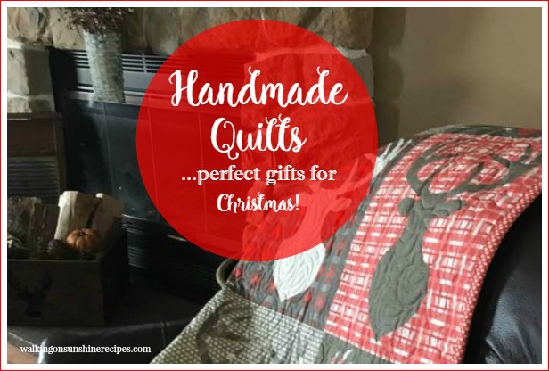 Christmas: Handmade Quilts by STITCHED the Perfect Gift featured on Walking on Sunshine.