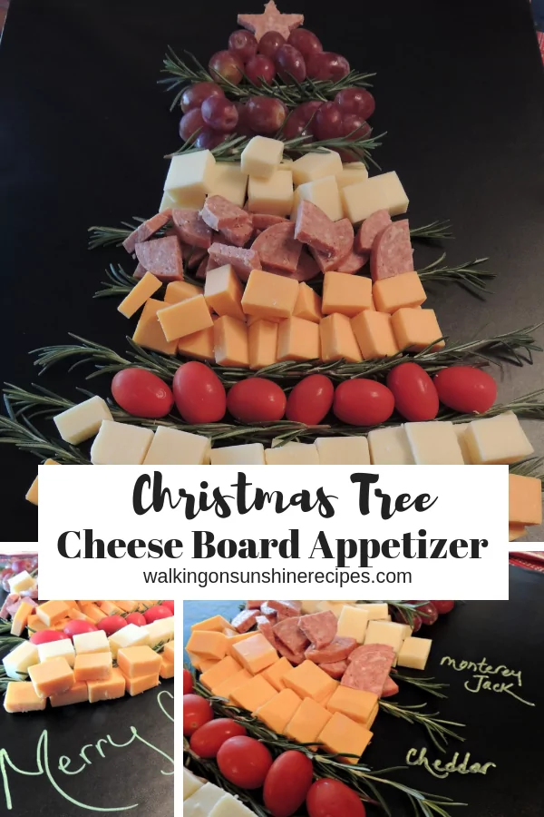 Christmas tree meat and cheese tray