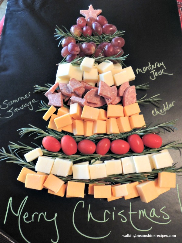 Christmas tree shaped cheese board