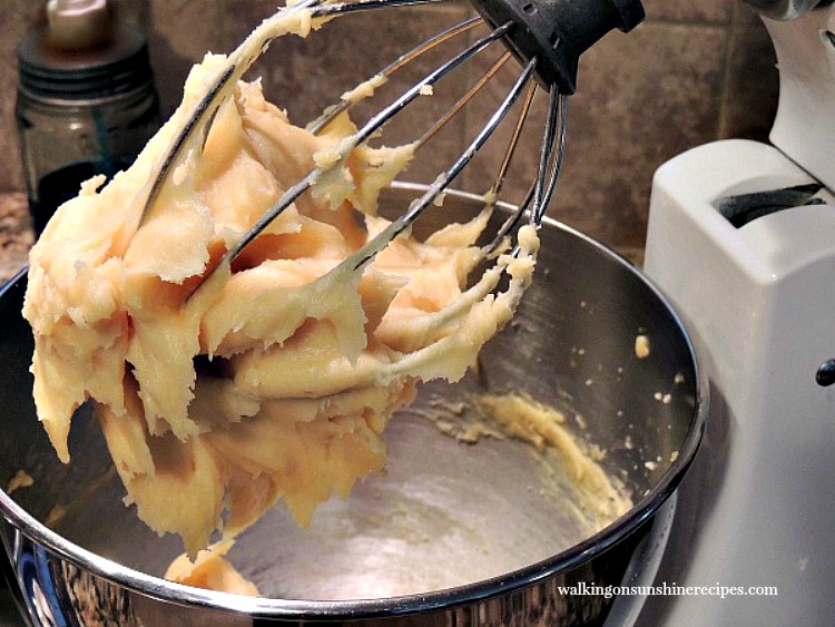 Adding the eggs one at a time gives you a beautiful silky batter for choux pastry made using a Kitchen Aid Mixer.