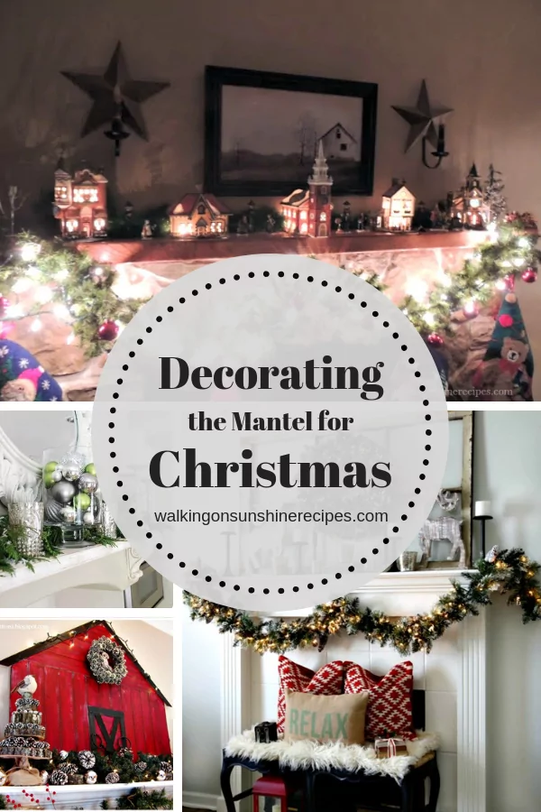 Decorating the mantel for Christmas with beautiful ideas and collections found around the house.