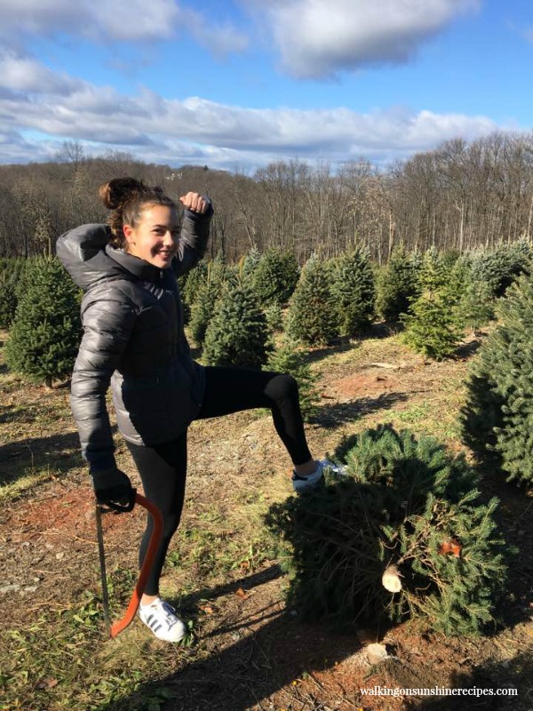 Gracie and her Christmas tree from Walking on Sunshine. 