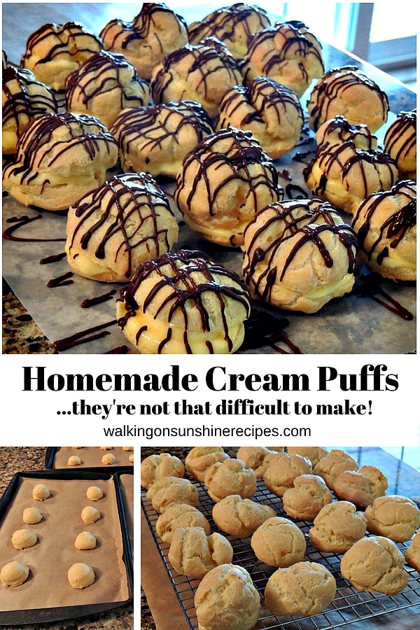 Homemade Cream Puffs with step by step photo instructions