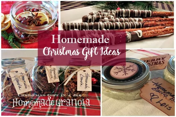 Here are a few last minute ideas for homemade gifts for you to give to family and friends this Christmas from Walking on Sunshine. 