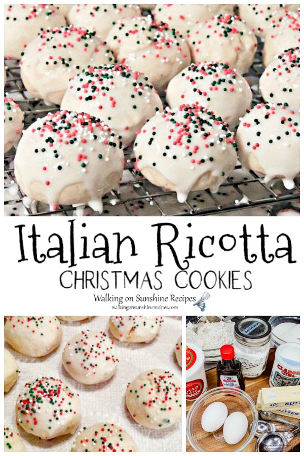 Italian Ricotta Cookies with ingredients 