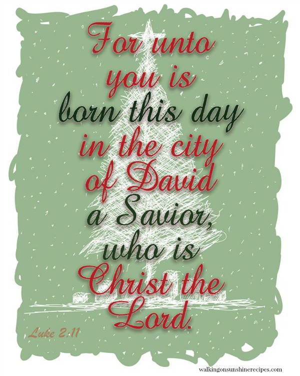 Luke 2 11 Free Printable For Christmas From Walking On Sunshine 
