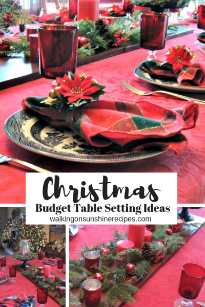 Budget Christmas Table Decorations | Walking on Sunshine Recipes