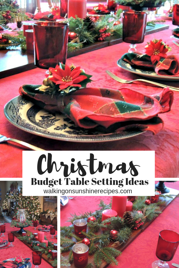 Budget Christmas Table Decorations to help you celebrate the holiday season without spending a ton of money...it can be done! 