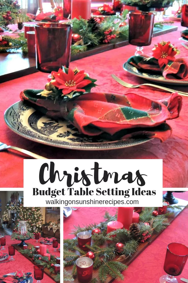 Budget Christmas Table Decorations to help you celebrate the holiday season without spending a ton of money...it can be done! 