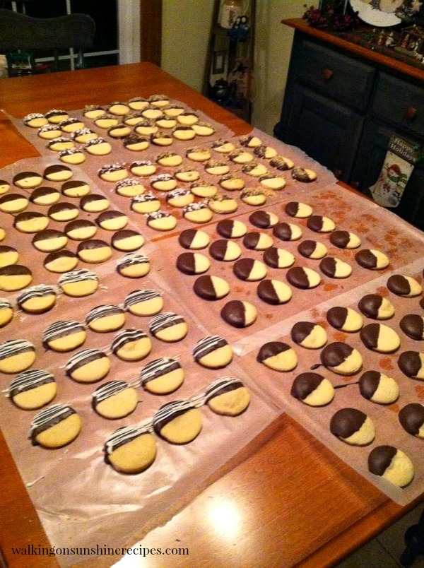 Shortbread Cookies dipped in Chocolate from Walking on Sunshine