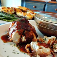 Bacon Wrapped BBQ Crock Pot Chicken