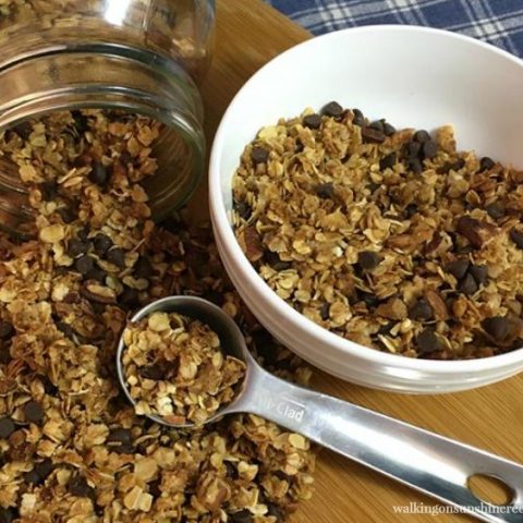 Chocolate Pecan Granola FEATURED photo from Walking on Sunshine Recipes