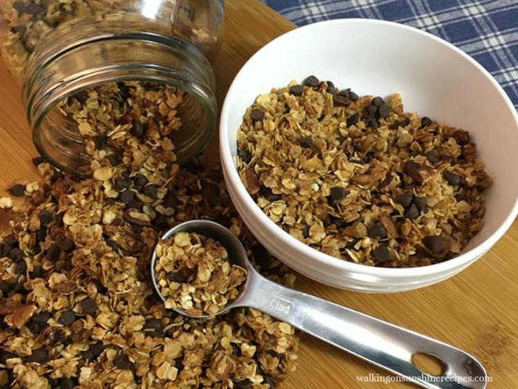 Chocolate Pecan Granola FEATURED photo from Walking on Sunshine Recipes