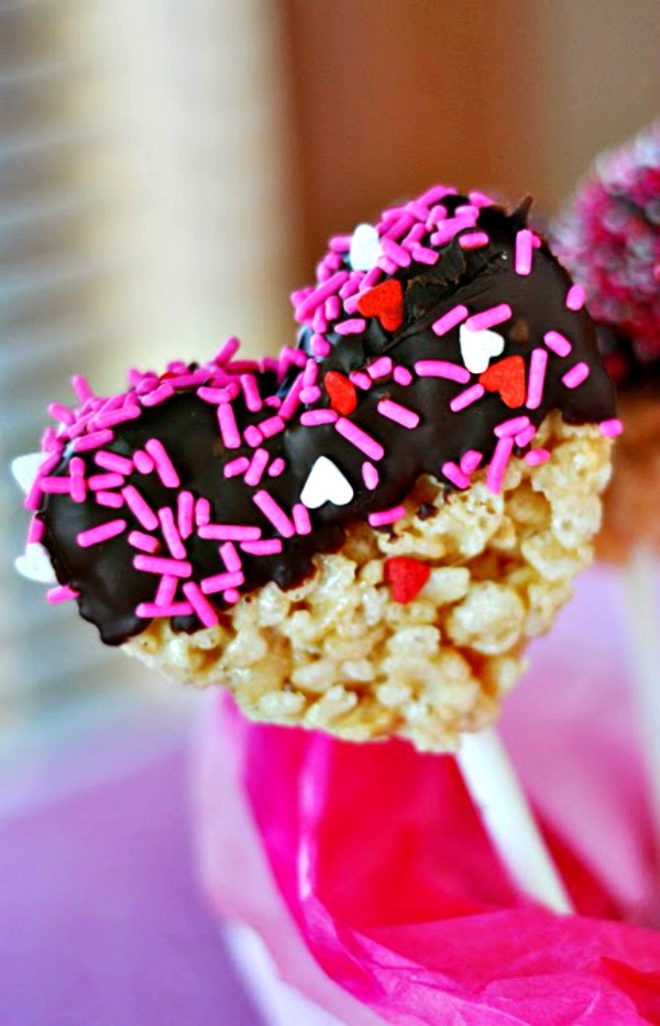 Chocolate Dipped Krispie Hearts from Mel's Kitchen Cafe