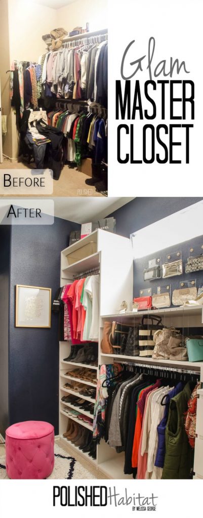 Great Ideas for Organizing your Home from Walking on Sunshine Organized Master Closet from Polished Habitat