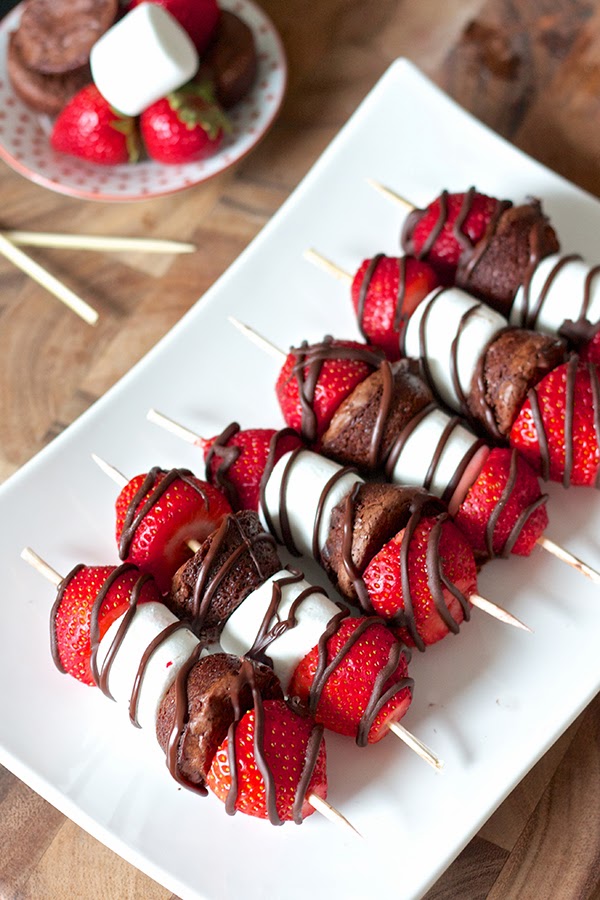 Strawberry Brownie Kabobs from Erica's Sweet Tooth
